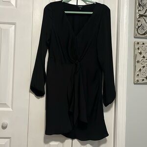 Black satin Express Dress